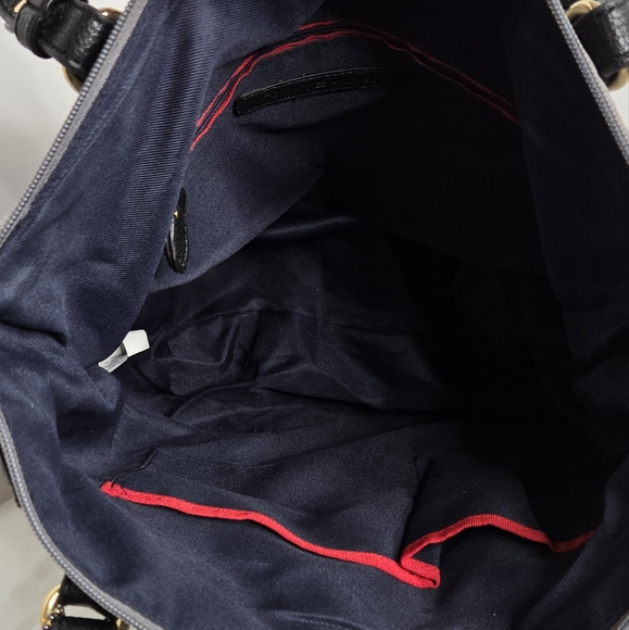 Tommy Hilfiger EUC tote bag double handles Large grey black - Picture 5 of 17